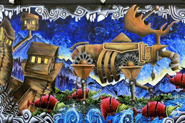 AK Alchemist Moose Mural in Anchorage, Alaska - Encircle Photos