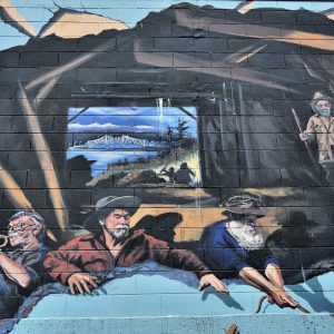 Fishermen and Musicians Mural by Arnie Weimer in Juneau, Alaska - Encircle Photos
