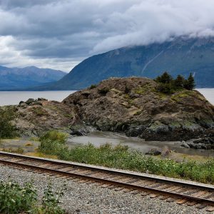 Railroad Tracks At Beluga Point along Seward Highway in Alaska - Encircle Photos