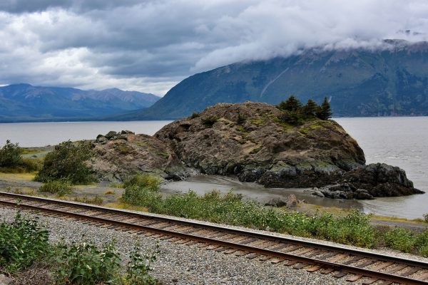Railroad Tracks At Beluga Point along Seward Highway in Alaska - Encircle Photos