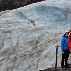 Young Couple Taking Selfie at Exit Glacier near Seward, Alaska - Encircle Photos
