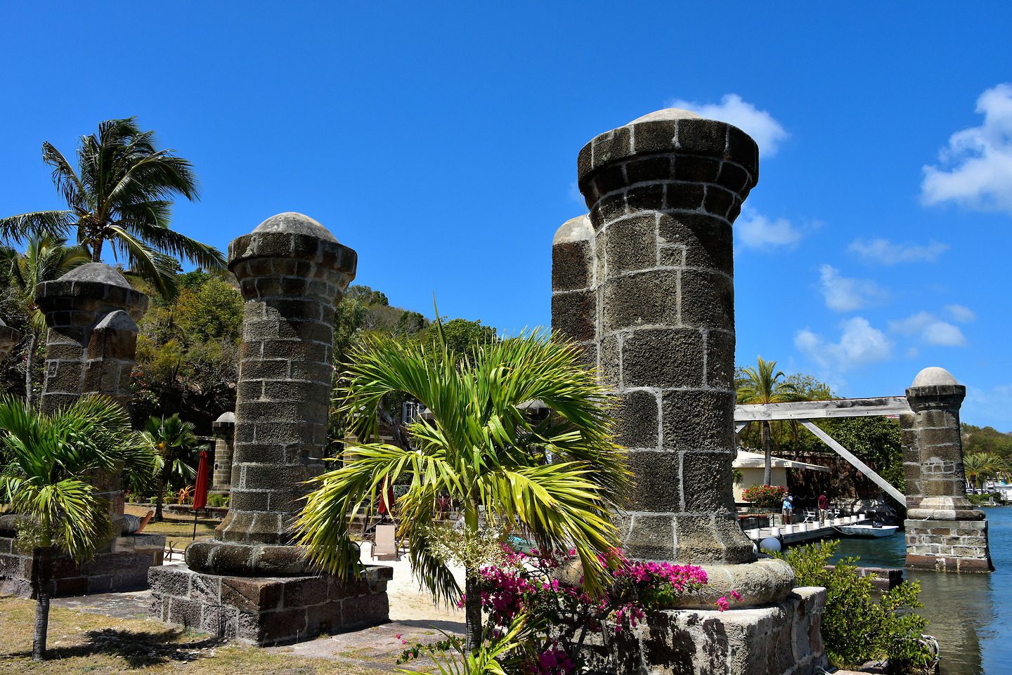 Boat House Pillars at Nelson’s Dockyard in English Harbour, Antigua