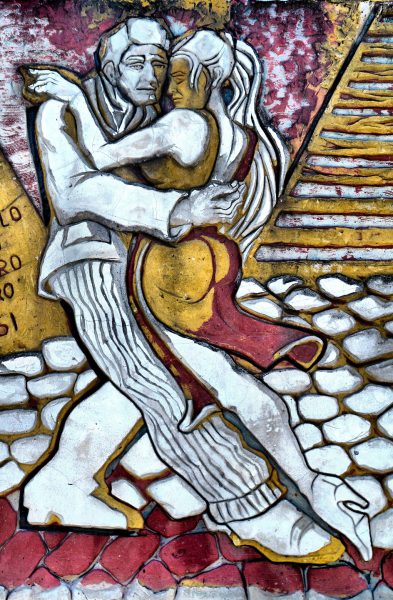 Tango Mural on Caminito Street in La Boca Neighborhood near Buenos Aires, Argentina - Encircle Photos