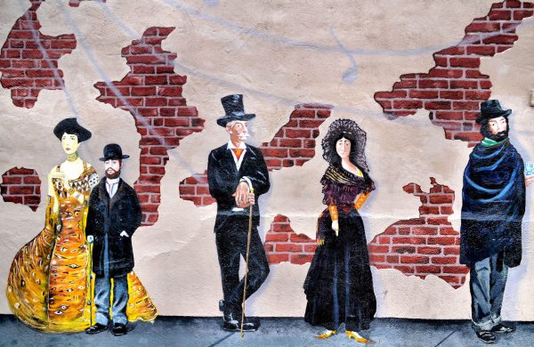 Victorian Citizens Piano Room Mural on Former Speakeasy Bar in Flagstaff, Arizona - Encircle Photos