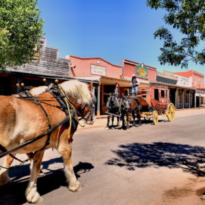 Stagecoaches along Historic Allen Street in Tombstone, Arizona - Encircle Photos