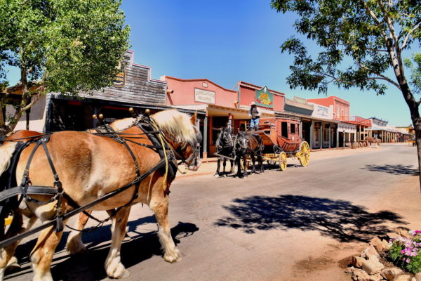 Stagecoaches along Historic Allen Street in Tombstone, Arizona - Encircle Photos