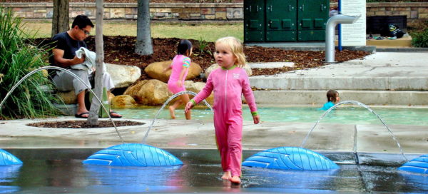 Little Girl at South Bank Parklands in Brisbane, Australia - Encircle Photos