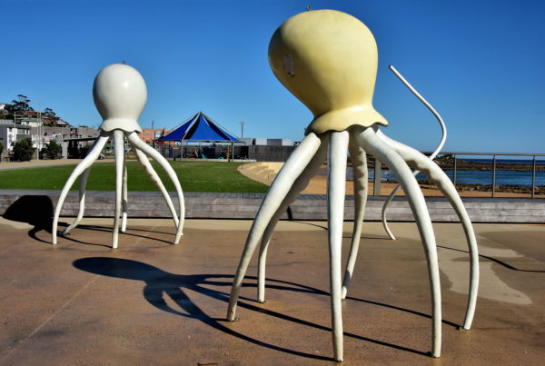 Octopus Sculptures along West Beach in Burnie, Australia - Encircle Photos
