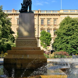 Sir John Franklin Statue at Franklin Square in Hobart, Australia - Encircle Photos