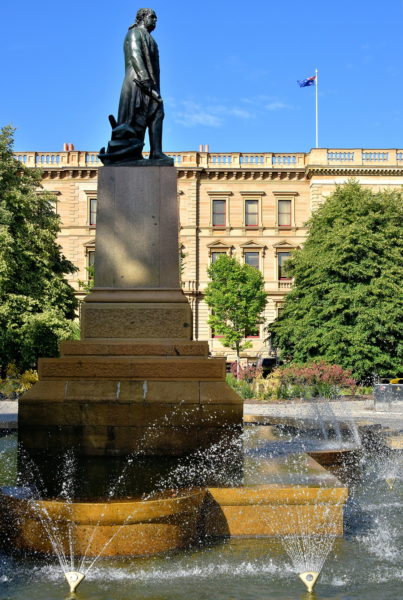 Sir John Franklin Statue at Franklin Square in Hobart, Australia - Encircle Photos