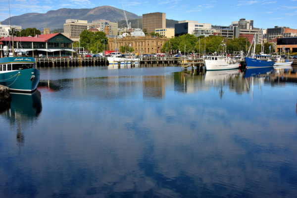 Victoria Dock along Franklin Wharf in Hobart, Australia - Encircle Photos