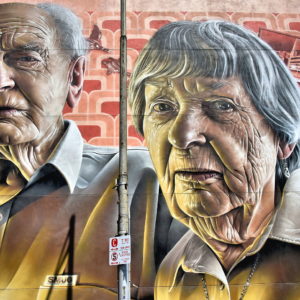 Grandparents Mural by Smug in Melbourne, Australia - Encircle Photos