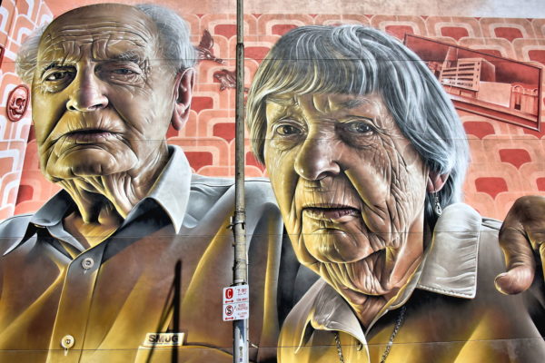 Grandparents Mural by Smug in Melbourne, Australia - Encircle Photos
