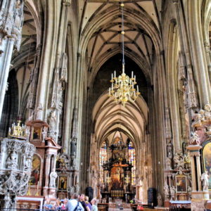 Inside of St. Stephen’s Cathedral in Vienna, Austria - Encircle Photos