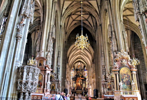 Inside of St. Stephen’s Cathedral in Vienna, Austria - Encircle Photos