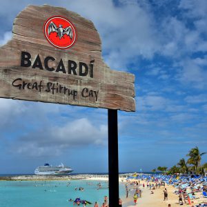 Bacardí Bar Sign at Great Stirrup Cay, Bahamas - Encircle Photos