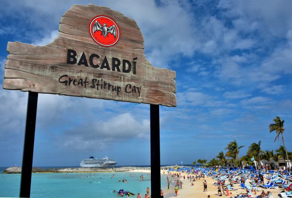 Bacardí Bar Sign at Great Stirrup Cay, Bahamas - Encircle Photos