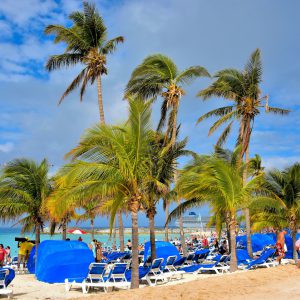 Lounge Chairs and Claimshells at Great Stirrup Cay, Bahamas - Encircle Photos