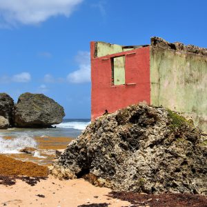 Abandoned Cement Shack on Bathsheba Beach in Bathsheba, Barbados - Encircle Photos