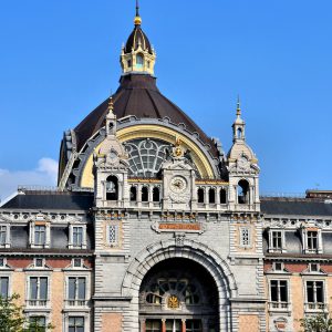 Central Station Main Entrance Façade in Antwerp, Belgium - Encircle Photos