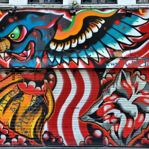 Wildcat Tattoo Parlor Mural in Antwerp, Belgium - Encircle Photos