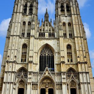 Cathedral of St. Michael and St. Gudula Façade in Brussels, Belgium - Encircle Photos