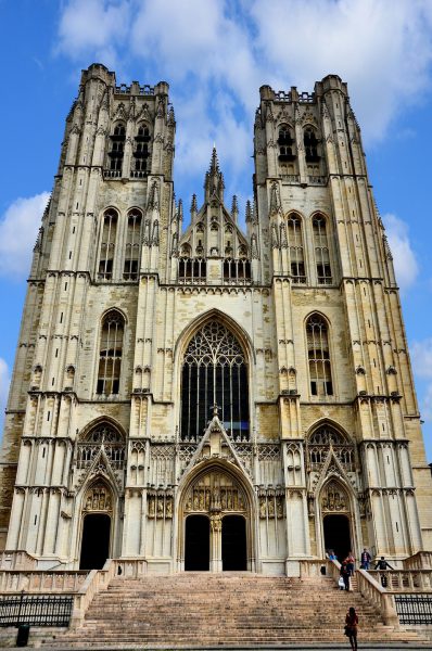 Cathedral of St. Michael and St. Gudula Façade in Brussels, Belgium - Encircle Photos