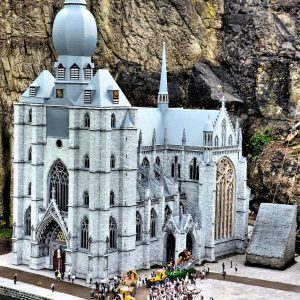 Model of Church of Notre Dame in Dinant at Mini-Europe in Brussels, Belgium - Encircle Photos