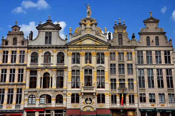 Guildhalls on Northeast of Grand Place in Brussels, Belgium - Encircle Photos
