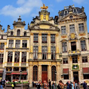 Guildhalls on Southeast Side of Grand Place in Brussels, Belgium - Encircle Photos