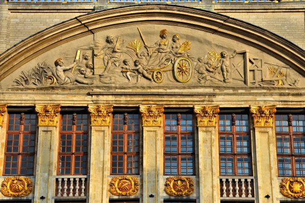House of the Dukes of Brabant Pediment at Grand Place in Brussels, Belgium - Encircle Photos
