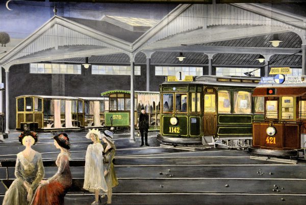 Historic Tramway Mural in Brussels, Belgium - Encircle Photos