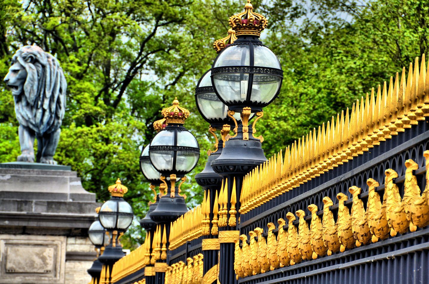 Royal Palace of Laeken Front Gate in Brussels, Belgium Encircle Photos