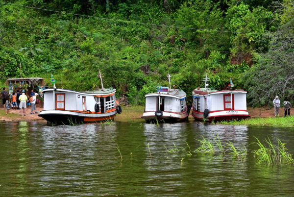 Riverboats in Boca da Valeria, Brazil - Encircle Photos