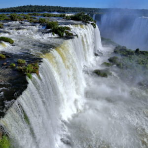 Elevated View of Devil’s Throat at Iguaçu Falls in Foz do Iguaçu, Brazil - Encircle Photos