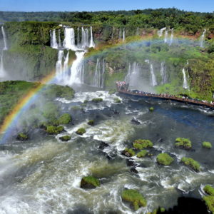 Rainbow over Iguaçu Falls in Foz do Iguaçu, Brazil - Encircle Photos