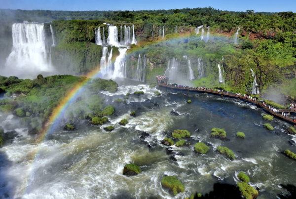 Rainbow over Iguaçu Falls in Foz do Iguaçu, Brazil - Encircle Photos