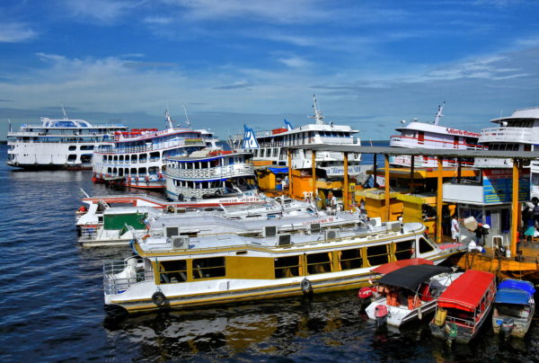 Boats Docked at Port of Manaus in Manaus, Brazil - Encircle Photos