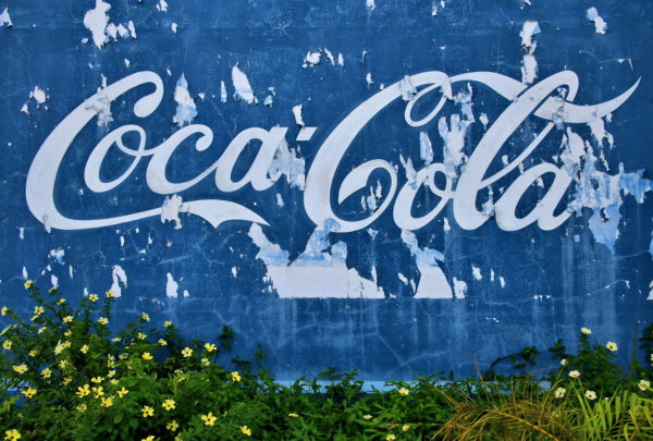 Blue Coca-Cola Sign in Parintins, Brazil - Encircle Photos