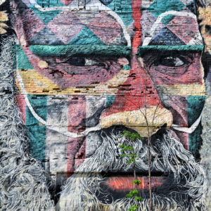 Huli Portrait on Kobra Mural at Píer Mauá in Rio de Janeiro, Brazil - Encircle Photos