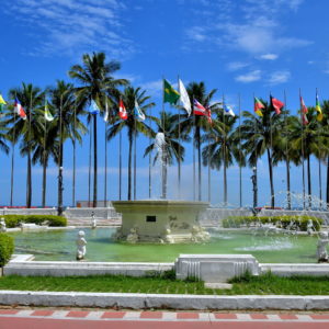 Fountain at Bandeiras Sqaure in Santos, Brazil - Encircle Photos