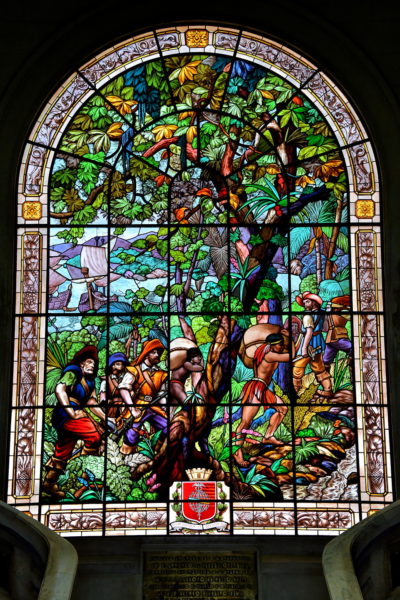 Window inside Saturnino Palace of Brito in Santos, Brazil - Encircle Photos