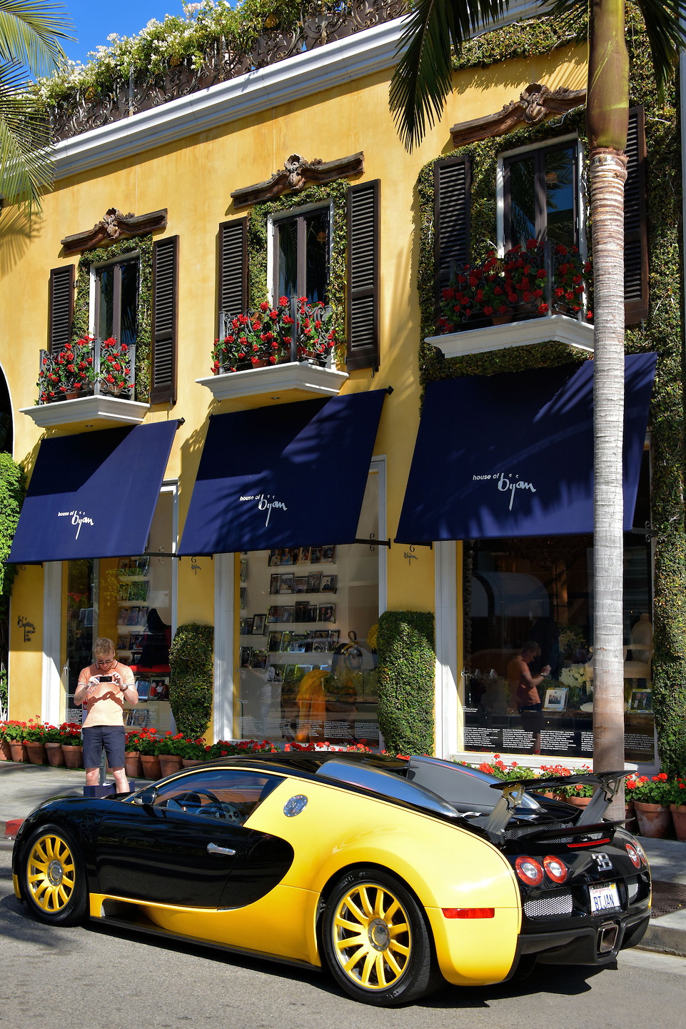 Bugatti Parked at House of Bijan in Beverly Hills, California