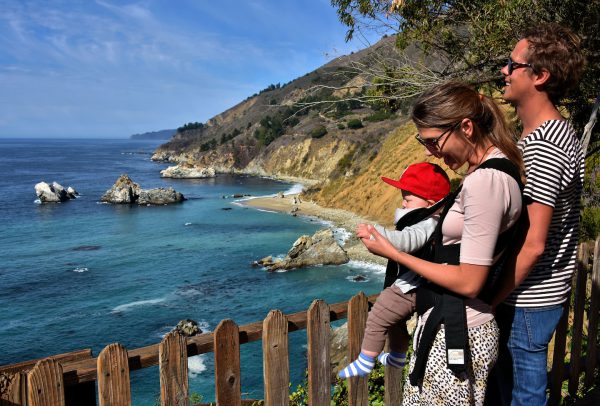 Young Family at Julia Pfeiffer Burns State Park on Big Sur Coast, California - Encircle Photos