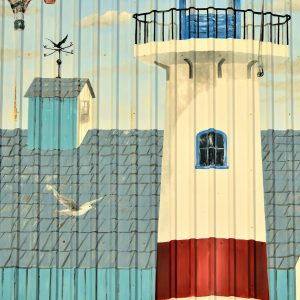Lighthouse Mural on Art & Antique Mall in Carlsbad, California - Encircle Photos