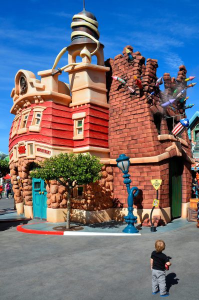 Little Boy at Fireworks Factory in Toontown at Disneyland in Anaheim, California - Encircle Photos