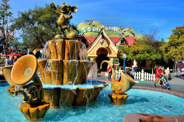 Mickey Mouse Bandleader Fountain in Toontown at Disneyland in Anaheim, California - Encircle Photos