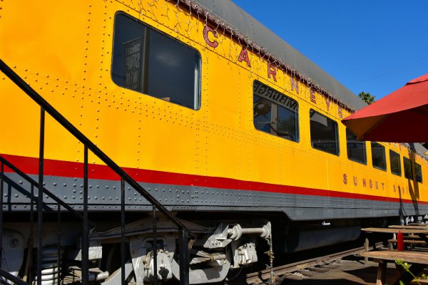 Carney’s Yellow Train on Sunset Strip in Los Angeles, California - Encircle Photos