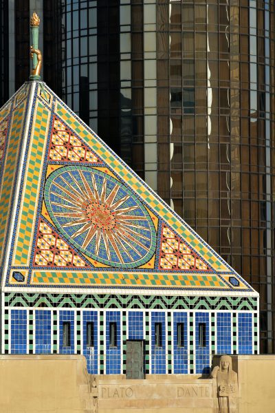 Central Library Tiled Pyramid Tower in Los Angeles, California - Encircle Photos