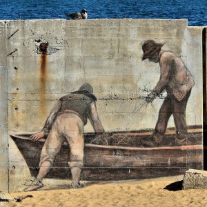Chinese Fishermen Mural in Monterey, California - Encircle Photos